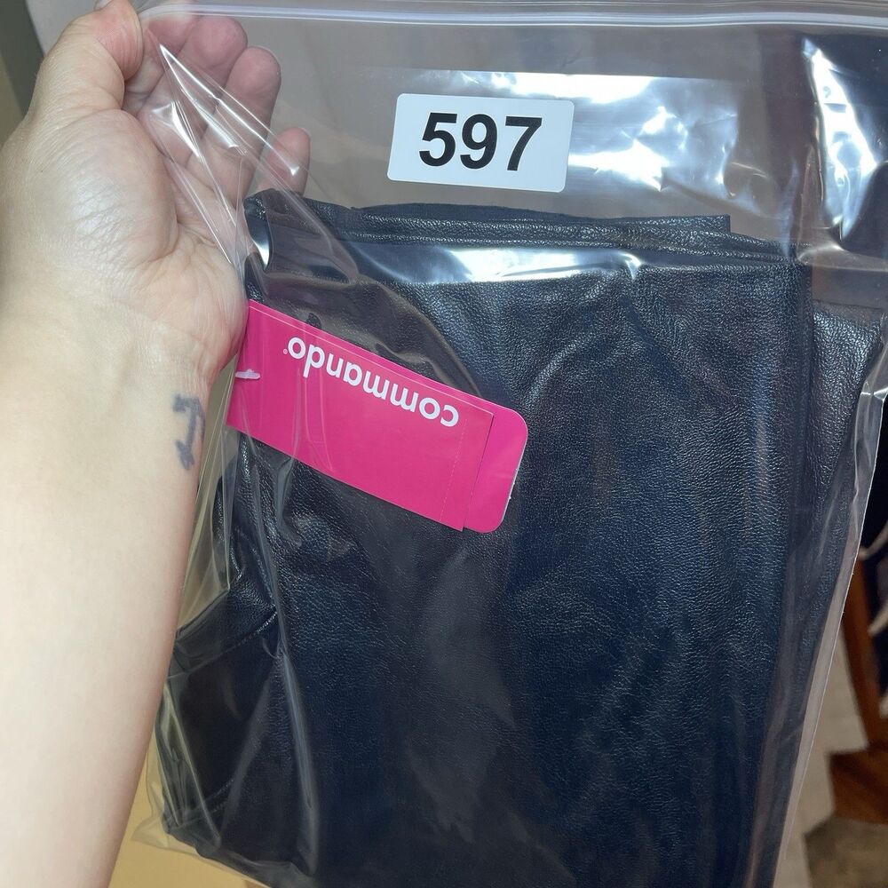 *NEW w/ Tags* COMMANDO Faux Leather Leggings Black Size XL $118 Retail! - Picture 7 of 7